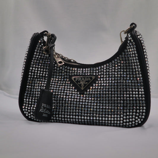 black prada gems 1.1 black and silver