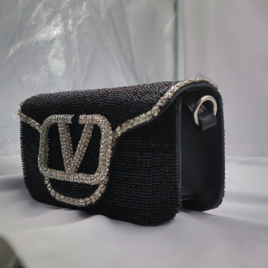 black valentino with silver gems 1.1